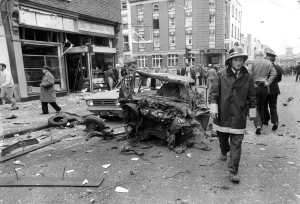 Explosão de bomba em Dublin, 1974.