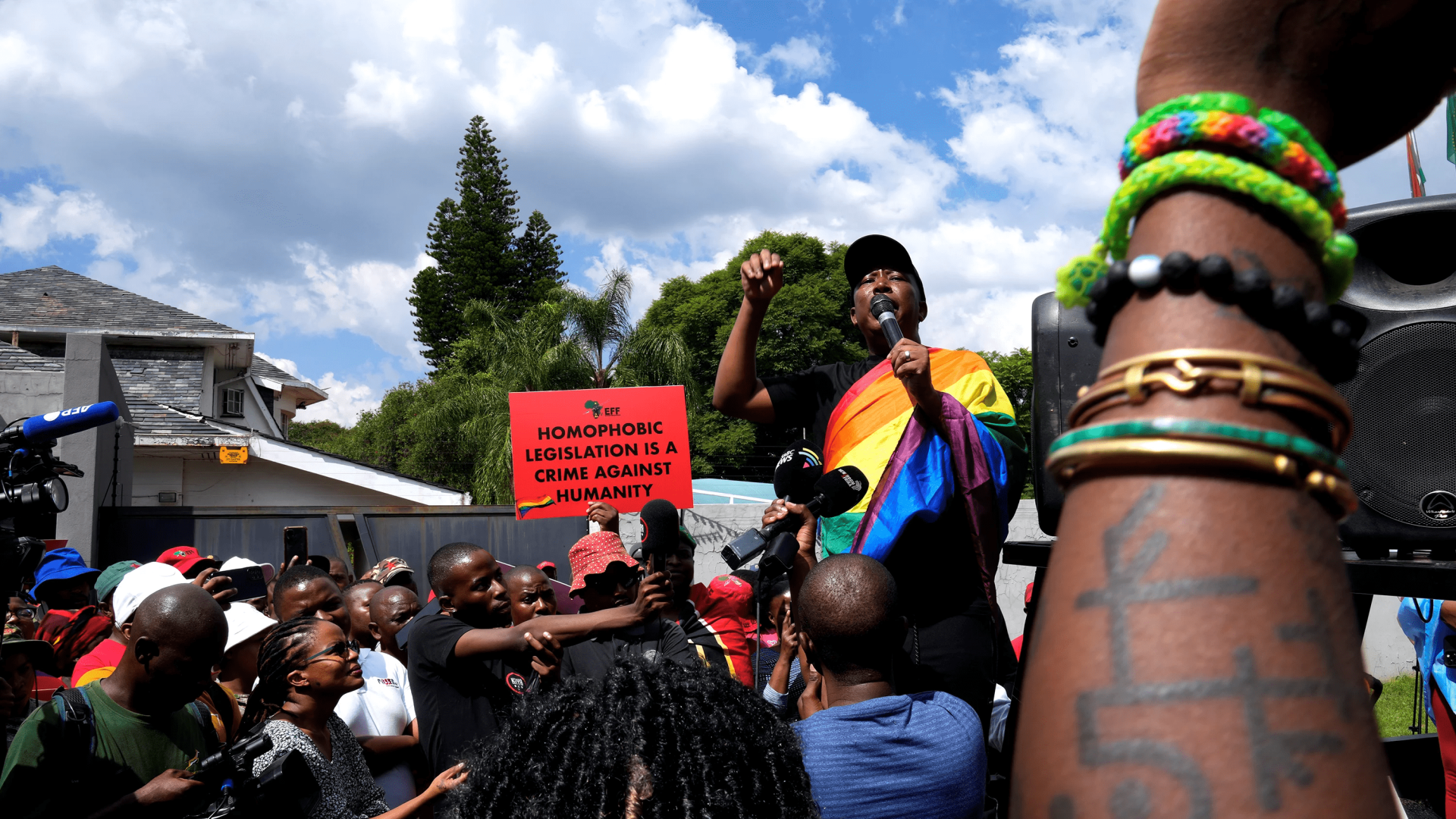 Protesto contra a lei anti-homossexualidade de Uganda.