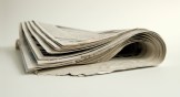 A stack of newspapers