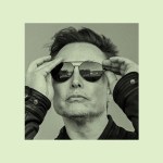 Elon Musk putting on sunglasses