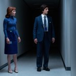 Britt Lower and Adam Scott in "Severance," now streaming on Apple TV+.