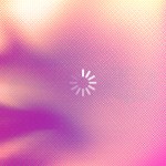 Woman's face with a loading symbol over it