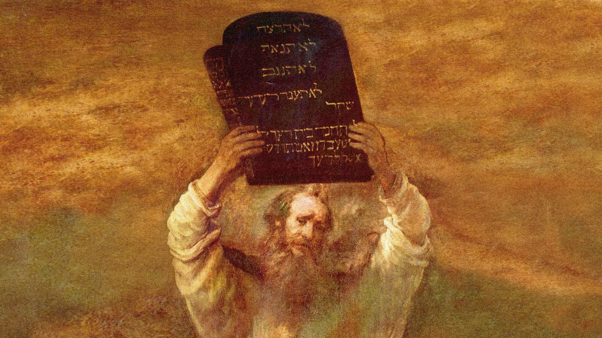 Moses with the Tablets of the Ten Commandments by Rembrandt
