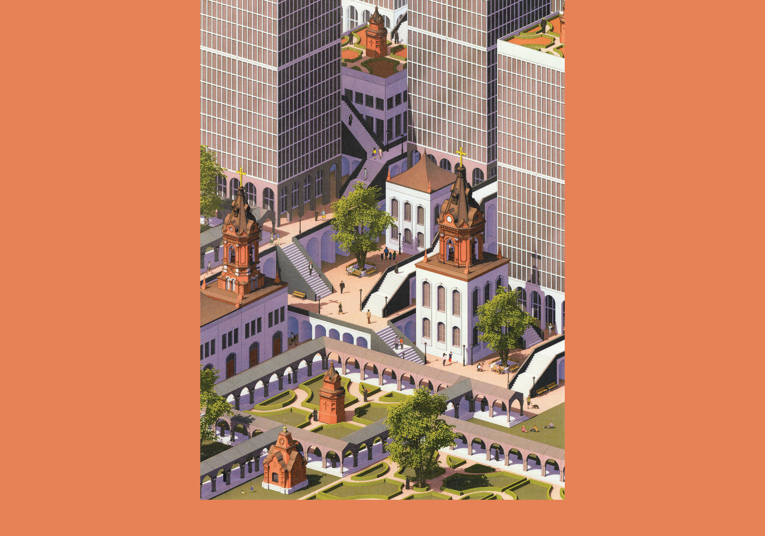 A monastery in a city