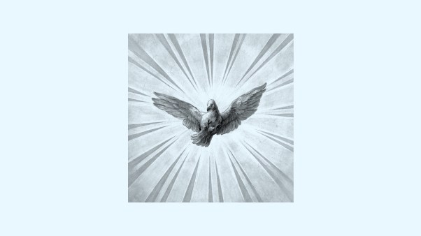 A dove symbolizing the Holy Spirit.